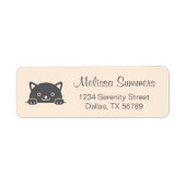 Niedliche Black Cat Pet Beige Rücksendeadresse (Vorne)