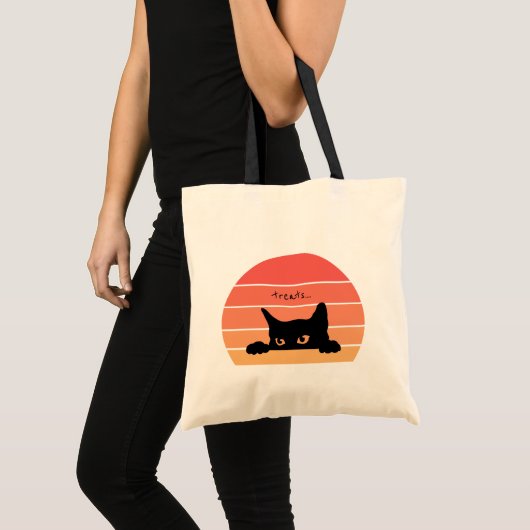 Niedliche Black Cat Reusable Trick oder Treat Bag Tragetasche (Vorderseite (Produkt))