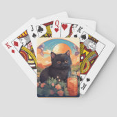 Niedliche Black Cat Spielkarten (Rückseite)