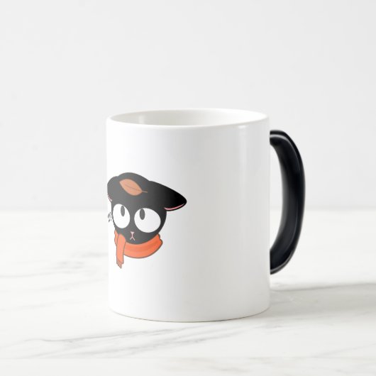 ✨ Niedliche Black Cat Tasse - Herbstfall ✨ (VorderseiteRechts)