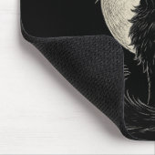 Niedliche Black Cat Witze Hat Moon Retro Coquette Mousepad (Ecke)