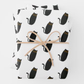 Niedliche Black Cat Wrapping Papers Geschenkpapier Set (Beispiel)