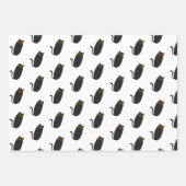 Niedliche Black Cat Wrapping Papers Geschenkpapier Set (Vorderseite)