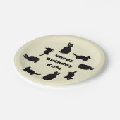 Niedliche Black Cats Kitty Custom Pappteller (Schrägansicht)