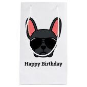 Niedliche Black French Bulldog Face Kleine Geschen Geschenktüte (Vorderseite)