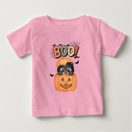 Niedliche Black Kitten Ready to Boo Halloween Baby T-shirt