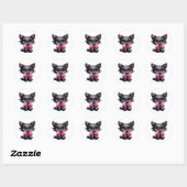 Niedliche Black Kitten Stickers (Blatt)
