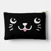 Niedliche Black Kitty Face Zubehörtasche (Rückseite)