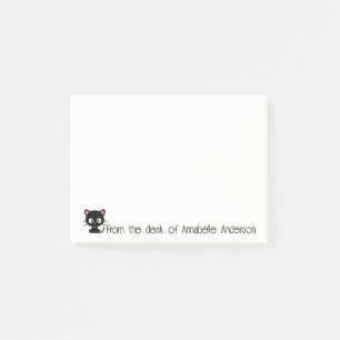 Niedliche Black Kitty Personalize Notes Post-it Klebezettel