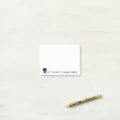 Niedliche Black Kitty Personalize Notes Post-it Klebezettel (Auf Schreibtisch)