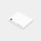 Niedliche Black Kitty Personalize Notes Post-it Klebezettel (angewinkelt)