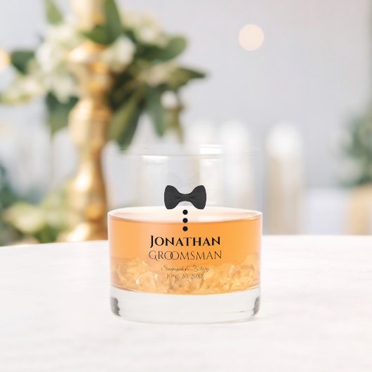 Niedliche Black Krawatte Trauzeuge Trauzeuge Hochz Whiskyglas (Insitu (Hochzeit))