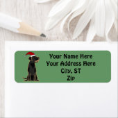 Niedliche Black Labrador Weihnachtsmarken / Gesche (Insitu)