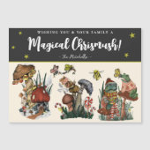 Niedliche Black Magic Mushroom Magnetic Christmas Magnetkarte (Vorderseite)