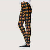 Niedliche Black Orange Pumpkins Halloween Leggings (Links)