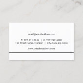 Niedliche Black Owl Visitenkarte (Rückseite)