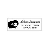 Niedliche Black Sheep Ewe-Rücksendeadresse Permastempel (Design)