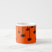NIEDLICHE BLACK SPIDERS HALLOWEWEESS-LOGO-ORANGE ESPRESSOTASSE (Vorderseite)