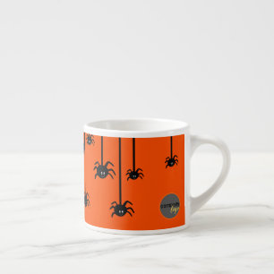 NIEDLICHE BLACK SPIDERS HALLOWEWEESS-LOGO-ORANGE ESPRESSOTASSE