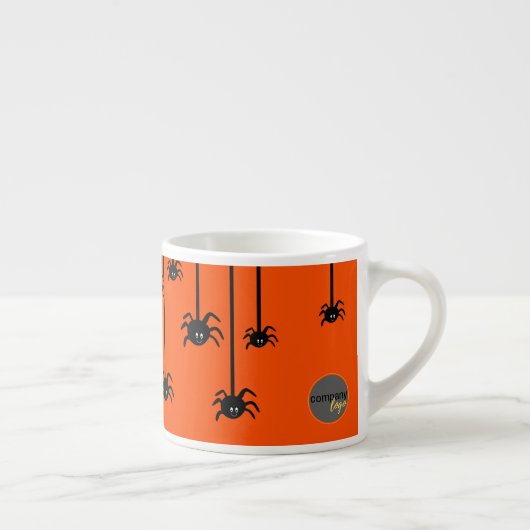 NIEDLICHE BLACK SPIDERS HALLOWEWEESS-LOGO-ORANGE ESPRESSOTASSE (Rechts)