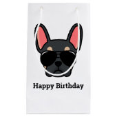 Niedliche Black Tan French Bulldog Face Kleine Ges Kleine Geschenktüte (Vorderseite)