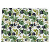 Niedliche BlackBerry Wasserfarbe Große Geschenktas Geschenktüte (Rückseite)