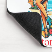 Niedliche Blackhaired Bikini Beach Girl Thunder_Co Mousepad (Ecke)