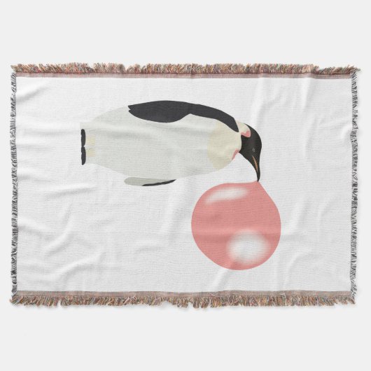 Niedliche Blase Gum Pinguin Blasen Blase Decke (Vorderseite)