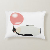 Niedliche Blase Gum Pinguin Blasen Blase Dekokissen (Rückseite)