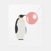 Niedliche Blase Gum Pinguin Blasen Blase Fleecedecke (Vorderseite)