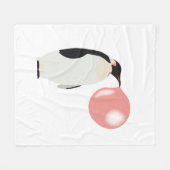 Niedliche Blase Gum Pinguin Blasen Blase Fleecedecke (Vorderseite (Horizontal))