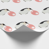 Niedliche Blase Gum Pinguin Blasen Blase Geschenkpapier (Ecke)