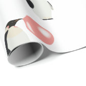 Niedliche Blase Gum Pinguin Blasen Blase Geschenkpapier (Rolleneckpunkt)