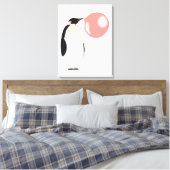 Niedliche Blase Gum Pinguin Blasen Blase Leinwanddruck (Insitu (Schlafzimmer))