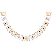 Niedliche Blase Tee Boba Party Polka Dot Wimpelkette (Alle)