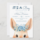 Niedliche Blasen-Blütenbaby-Dusche Einladung (Vorderseite)