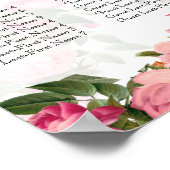 Niedliche bläserne Alphabetische Sitzkarte Poster (Ecke)