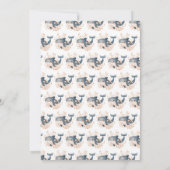 Niedliche Bläserwale Kinderdusche Einladung (Rückseite)