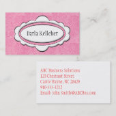 Niedliche blassrosa Visitenkarten Visitenkarte (Vorne/Hinten)