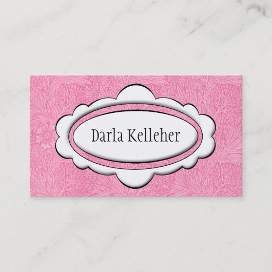 Niedliche blassrosa Visitenkarten Visitenkarte (Vorderseite)