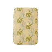 Niedliche Blätter auf rosa Muster Badematte (Vorderseite Vertikal)