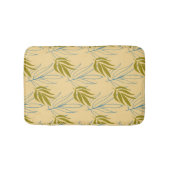 Niedliche Blätter auf rosa Muster Badematte (Vorderseite)