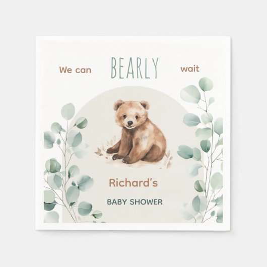 Niedliche Blätter aus dem Wald sind mit einer Baby Serviette (Vorderseite)