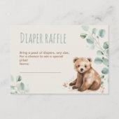 Niedliche Blätter aus dem Wald tragen eine Babydus Begleitkarte (Vorderseite)