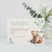 Niedliche Blätter aus dem Wald tragen eine Babydus Begleitkarte (Stehend Vorderseite)