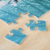 Niedliche Blätter aus weißem Cockatoo mit tropisch Puzzle (Seite)