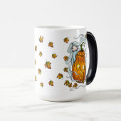 Niedliche Blätter für Geist und Jack-o-Lantern Verwandlungstasse (VorderseiteRechts)
