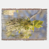 Niedliche Blätter im Frühling Foto Decke (Vorderseite)