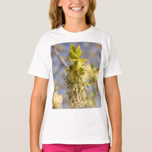 Niedliche Blätter im Frühling Foto T-Shirt
