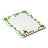Niedliche Blätter Ladybug und Clover Lined Notizblock (angewinkelt)